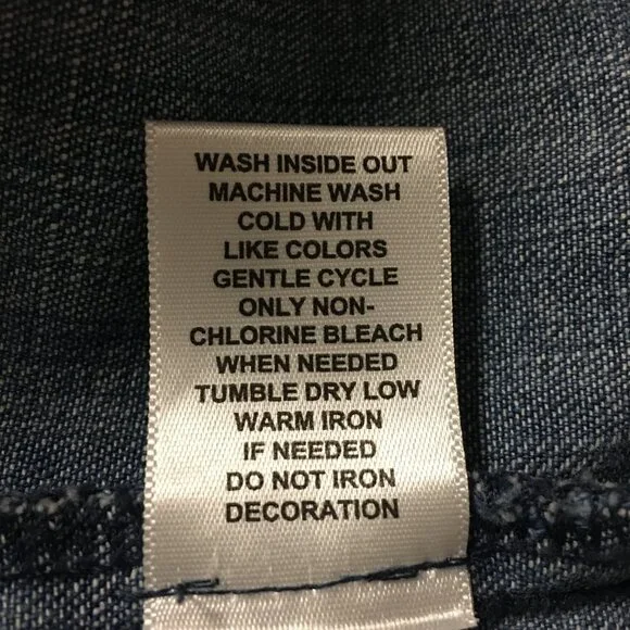 ELLE Blue Jean Denim White Polka Dot Jacket Front Pockets Women's Size Medium - Picture 8 of 8